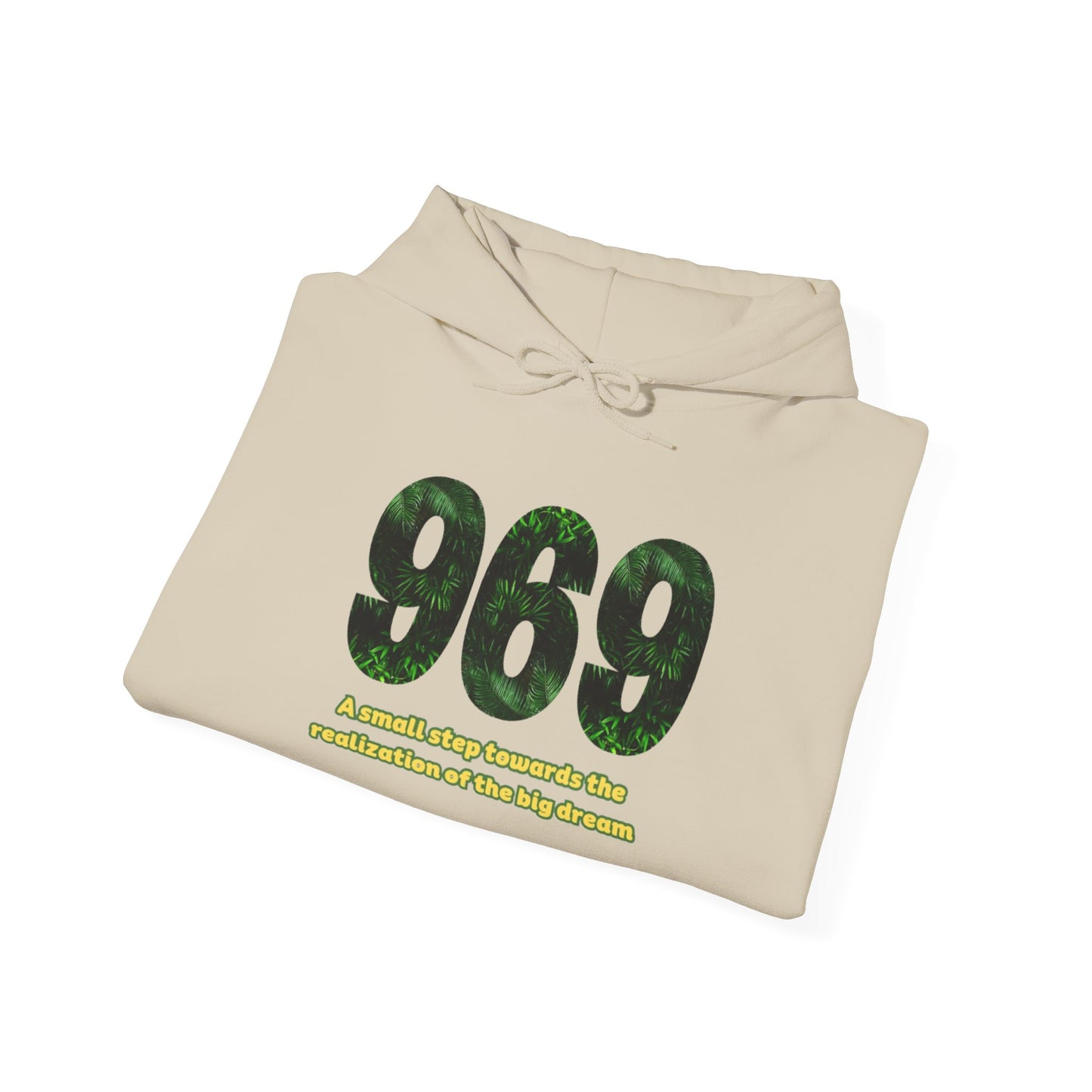 Hooded sweatshirt Brand 969 with motivation phrases to make your big dreams come true