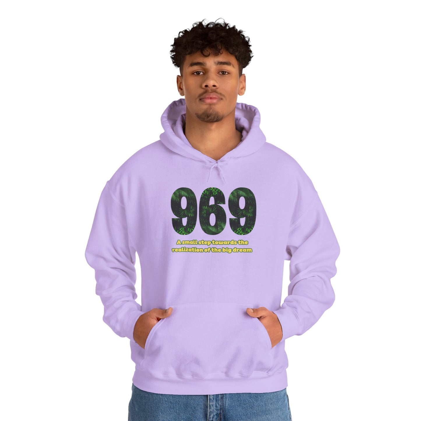 Hooded sweatshirt Brand 969 with motivation phrases to make your big dreams come true